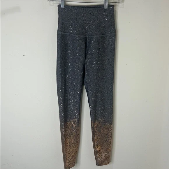 Beyond Yoga Alloy Ombre Shimmer Speckled Leggings in Grey/Rose Gold Size S - Picture 13 of 13